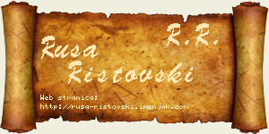Rusa Ristovski vizit kartica